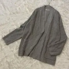 GEORGES RECH リブニットカーディガン グレー系 ゆったり 大きめ