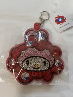 万博 ミャクミャク マイメロ キラキラレザーキーホルダー サンリオ