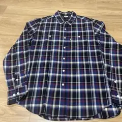 FTC ネイビー系チェックネルシャツ