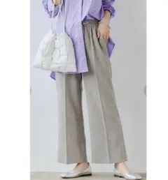 green label relaxing ミックスツイード フレア パンツ 36