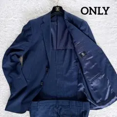 【ONLY】スーツ セットアップ ネイビー ストライプ 180ABサイズ