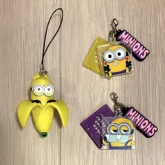USJ ミニオン ストラップ アクリルチャーム 3点セット キーホルダー ユニバ