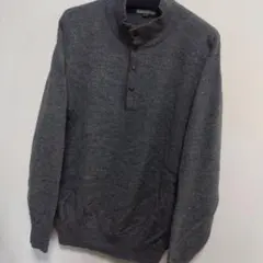【シンプルライフ】メンズM●大幅値下げ●毛100％グレーセーター●未使用