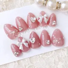 ネイルチップ ちゅるん フレンチガーリー ワンホン 量産型 韓国 大人可愛い