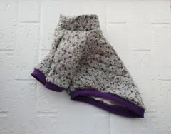 犬服ハンドメイド　ハイネックラグラン　キルトニット　Ｍ