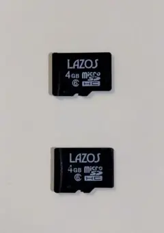 LAZOS 4GB microSDカード 2セット