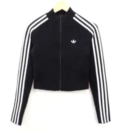 7837 美品 adidas スリーストライプス スリム ニット トラックトップ