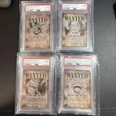 PSA10 四皇 バギー・シャンクス・ティーチ・ルフィ 手配書SPパラレル