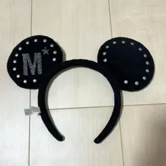 【新品未使用】レア！スタッズ装飾 ミッキーカチューシャ