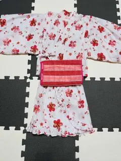 帯付き！セパレート浴衣　二部式浴衣　キッズ　女の子　ガールズ　120