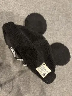 ミッキーマウス耳付きフリース帽子