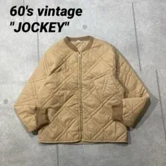 60sヴィンテージJOCKEY キルティングジャケット　アルミジップ ベージュM