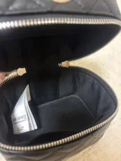 ブラックキルティングショルダーバッグ