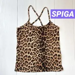 y2k SPIGA レオパード柄キャミソール 豹柄 インナー 夏服 キャミのサムネイル