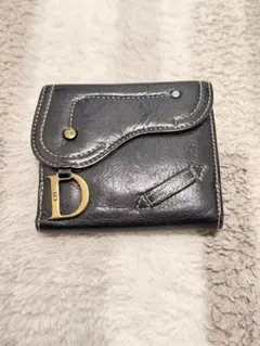 Dior Saddle 三つ折り財布 ブラック　正規品