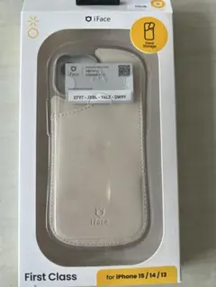 iFace First Class ケースベージュiPhone 15/14/13