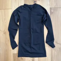Find-Out クロスワーク立体成型長袖ローネック ブラック