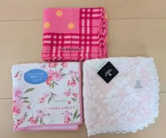ハンカチ LANVIN、Burberry、LAURA ASHLEY 3枚のサムネイル
