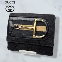 03 美品 GUCCI ホースビット 二つ折り財布 GGキャンバス xm7 - メルカリ