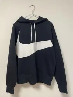 【美品】 NIKE ナイキ　テックフリース　パーカー　ブラックホワイト　Ｌサイズ