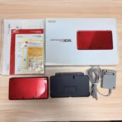 【Nintendo 3DS 本体】 レッド 箱・付属品付き(SDカード無し)