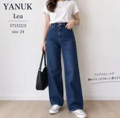yanuk ヤヌーク ストレートデニム 24 M 美品 lea レア - メルカリ
