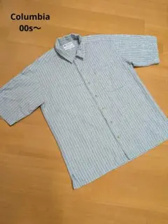 【美品】Columbia チェック 半袖シャツ 海外古着　Mサイズ