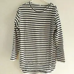 【未使用】ボーダーTシャツ 七分袖 size М