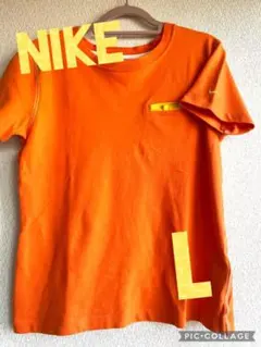 NIKE Tシャツ　ポケットTシャツ　刺繍スウッシュ　オレンジ　L美品