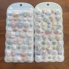 コットンパフィーシール　ネコ＆シマエナガ