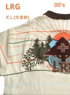 LRG　サガラ刺繍(立体)　ＸＬ　ポロシャツ　両面　ボーダー　00'sのサムネイル
