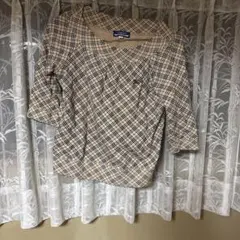 BURBERRY チェック柄 五分袖 トップス - メルカリ