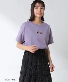 Disney ミッキー＆ミニー 刺繍 Tシャツ