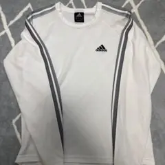 adidas ホワイト 長袖 トレーナー S ロンT