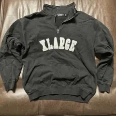 XLARGE ハーフジップ スウェット ブラック