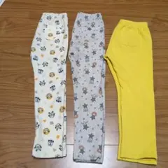 ユニクロ　フリース　レギンスパンツ　3枚セット 100 キッズ　裏起毛