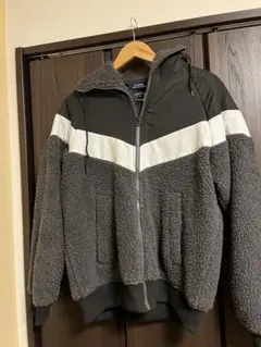 フリースボアジャケット グレー・ホワイト