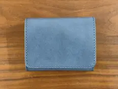 栃木レザー コンパクト 財布 ウォレット ネイビー 店舗購入品