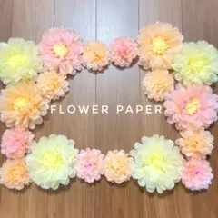 《再販》　ペーパーフラワー フラワーペーパー 誕生日　飾り　壁面　飾りつけ　保育