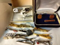 送料無料！ネクタイピン10本/カフスボタン3セット/まとめて！