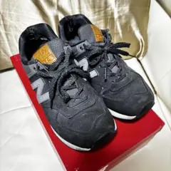 ニューバランス ブラック　黒　26.5 ML574 スニーカー 靴　中古