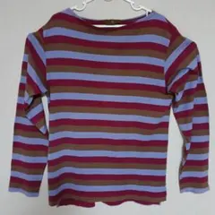 ナノユニバース 日本製 ボーダー ロンT L 綿100%