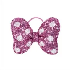 ディズニーミニーリボン スパンコールへ アゴム ピンク