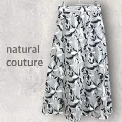 【ナチュラルクチュール】ロングスカート F フレアスカート 花柄ボトムス