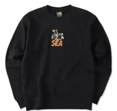 WINDANDSEA スウェット　トレーナー　ブラック　黒　完売品　希少Lサイズ WINDANDSEA スウェット トレーナー ブラック 黒 完売品 希少Lサイズ