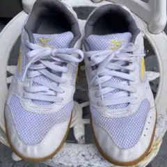 Mizuno スニーカー ホワイト/イエロー　体育館シューズ