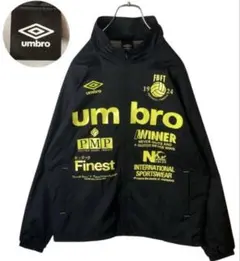 UMBROでかロゴブラックナイロントラックジャケットゆったりサイズのサムネイル