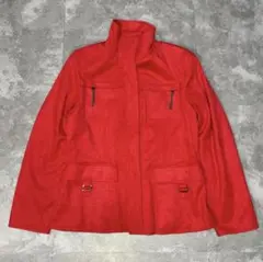 y2k archiveレザージャケット スタンドカラー レッド 人工皮革 パンク