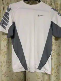 NIKE ナイキ DRI-FIT 半袖Tシャツ 白 グレー スポーツウェア M