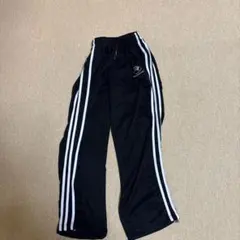 ストライプデザイン トレーニングパンツ 黒